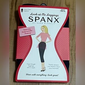 SPANX Look At Me Capri Leggings Indigo Blue Shaping Size M NWT
